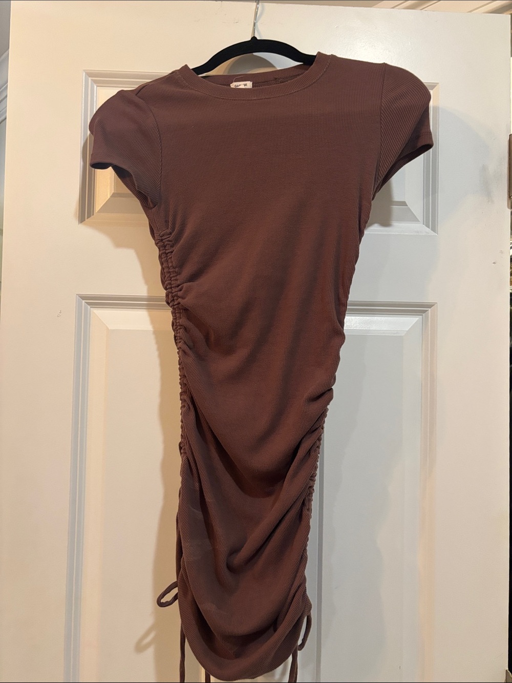 Garage Mauve Ruched Mini Dress